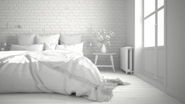 Toplam beyaz proje rahat Çift Kişilik Yatak, bric modern yatak odası