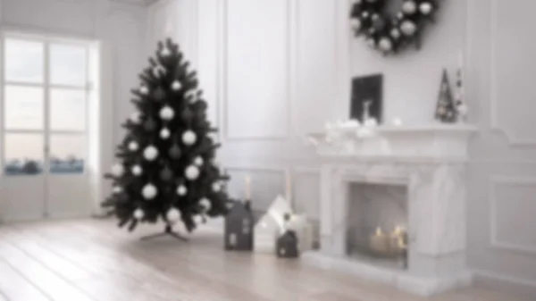 Blur design de fundo, sala de estar clássico com lareira e b — Fotografia de Stock