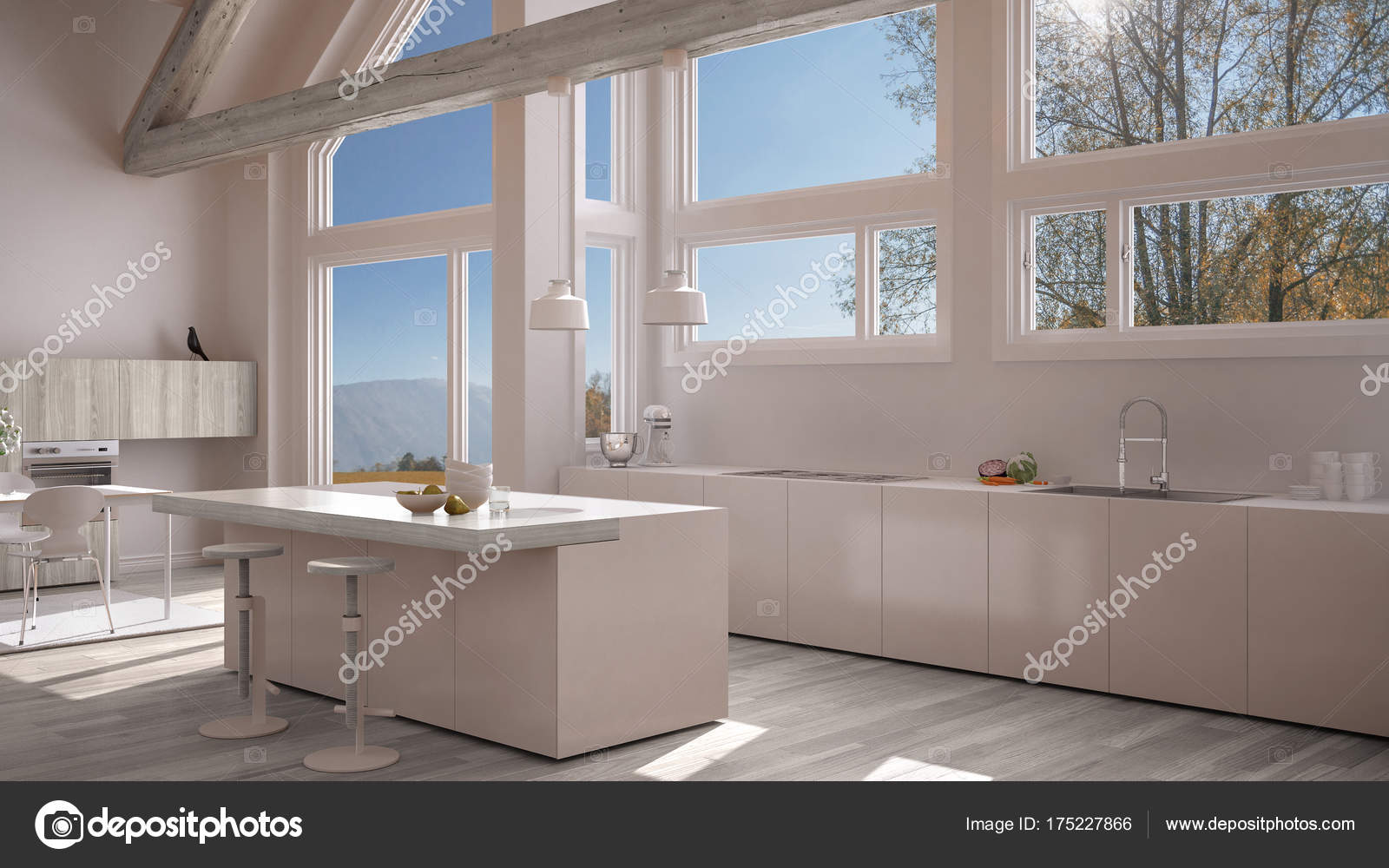 Cozinha Moderna Em Villa Cl Ssica Loft Grandes Janelas Panor Micas Cozinha Moderna Em Villa Cl Ssica Loft Grandes Janelas Panor Micas