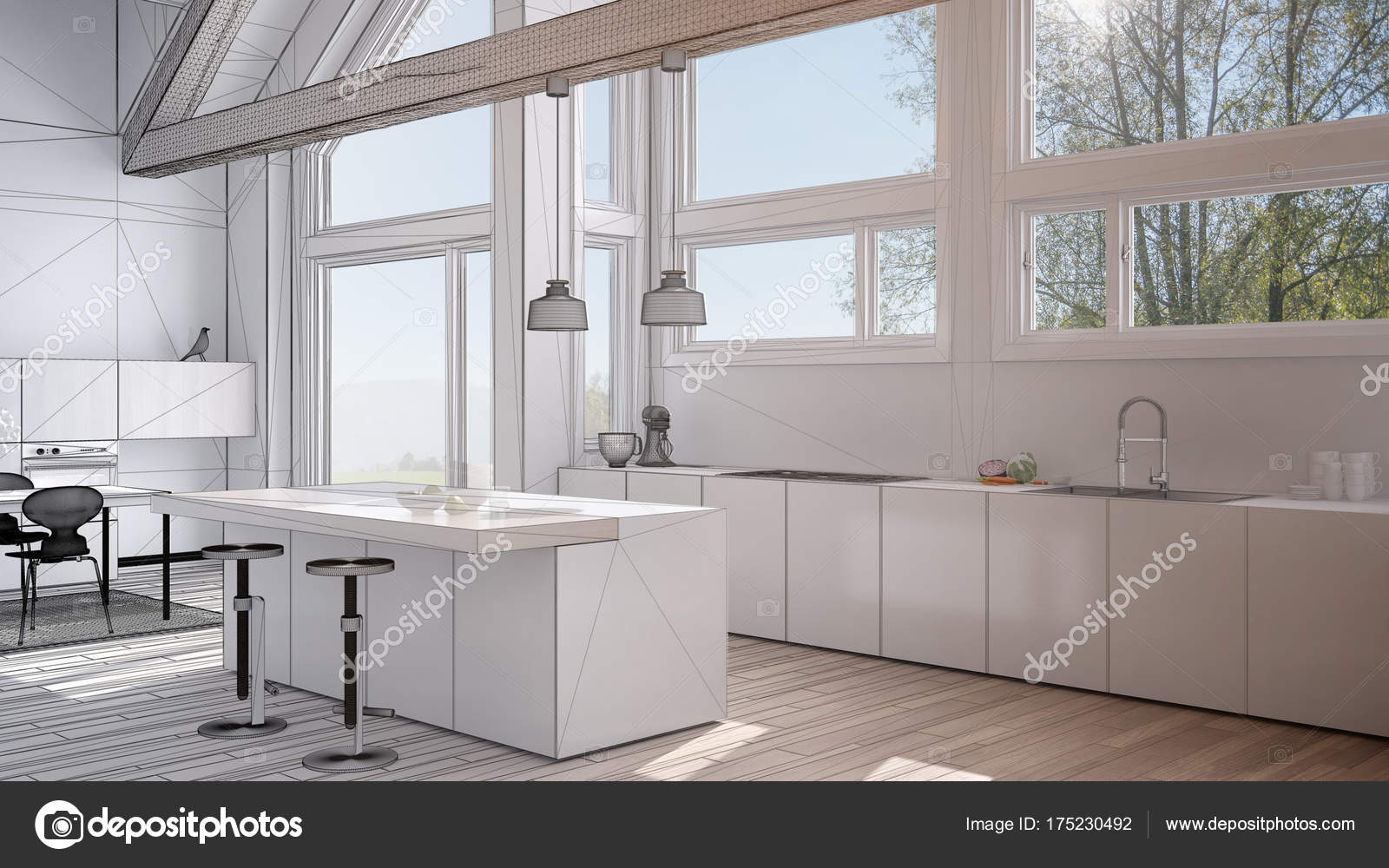 Projeto Inacabado De Cozinha Moderna Em Villa Cl Ssica Sot O Projeto Inacabado De Cozinha Moderna Em Villa Cl Ssica Sot O