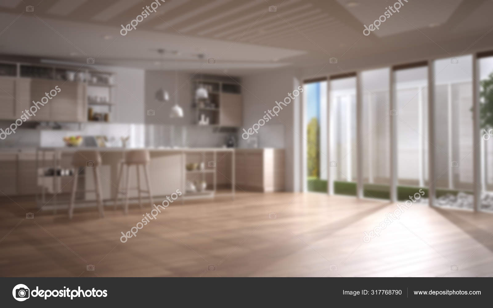 Hintergrundgestaltung verschwimmen: minimalistischer offener Raum im