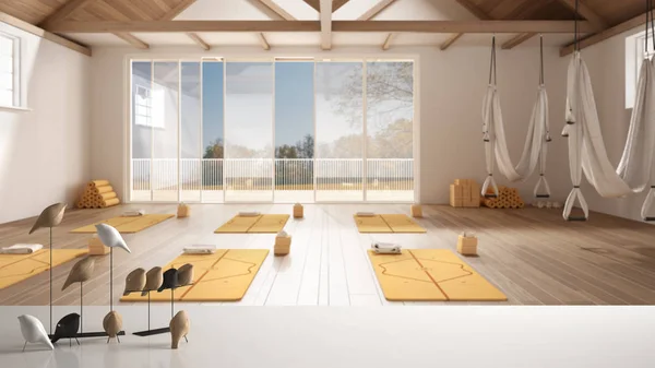 Empty Yoga studio interior design, open space - Stock Illustration  [105588742] - PIXTA