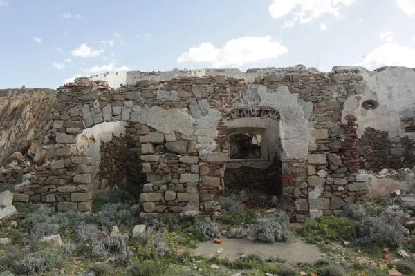 Anciennes Ruines Ancien Fort Militaire Seconde Guerre Mondiale Punta Rossa — Photo