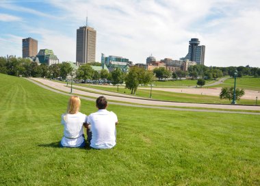 Parc des Champs-de-Bataille Ulusal Savaş Alanları Park Quebec, Kanada.