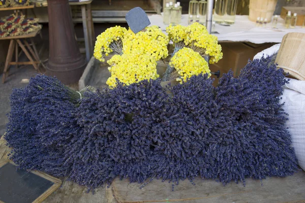 Flores Secas Lavanda Para Venta Mercado Provence Francia — Foto de Stock