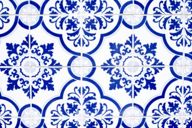 Portekizce azulejo fayans. Sulu Boya Dikişsiz desen