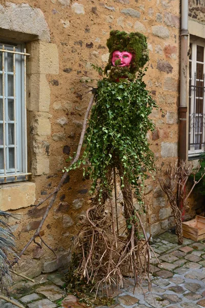 Una Figura Hombre Hiedra Jardín Diseño Del Paisaje Francia — Foto de Stock