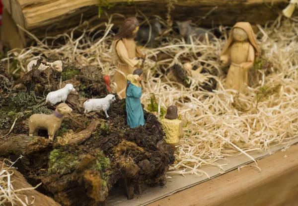 Mise en scène de la naissance du Christ — Photo
