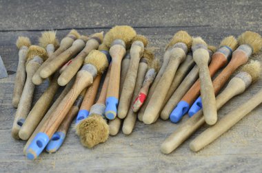 many brushes for archaeological excavations clipart