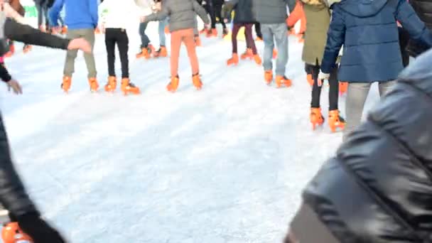 Σεντ Μαλό Γαλλία Νοεμβρίου 2016 Έφηβοι Πορτοκαλί Σαλάχι Στον Πάγο — Αρχείο Βίντεο