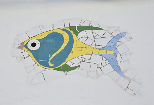 Mosaico de un pez colorido — Foto de Stock