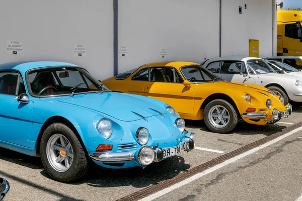 DIEPPE, FRANCE - JUNE 30, 2018: Alpine car modele 110 Berlinette V85 on the exposition Vintage and classic Cars. — Stock Photo, Image