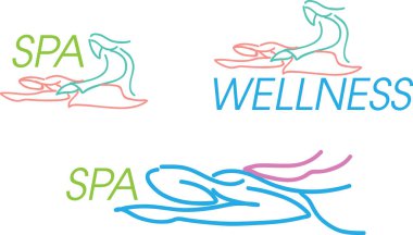 Spa vektör rengi çizim