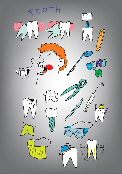 Zahnmedizinisches Werkzeugset — Stockfoto