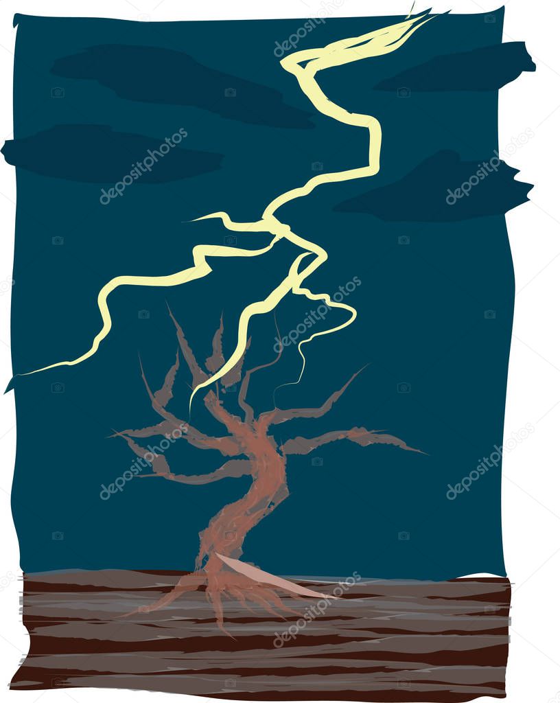 Lightning illustration, color
