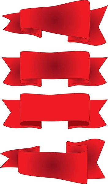 Červené stuhy ilustrace — Stock fotografie