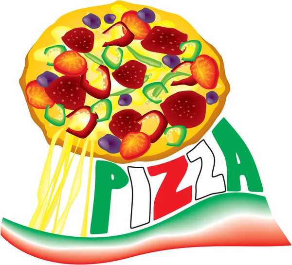 Pizza design illustration — Stockfoto