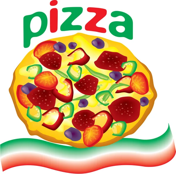 Illustration zum Pizza-Design — Stockfoto