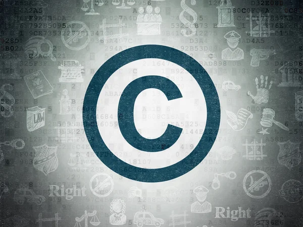 Law concept: Copyright on Digital Data Paper background — Stock Photo, Image