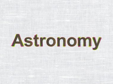 Bilim konsepti: Kumaş doku arka planda astronomi
