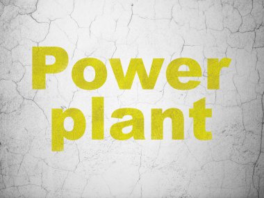 Endüstri kavramı: santral duvar arka plan üzerinde