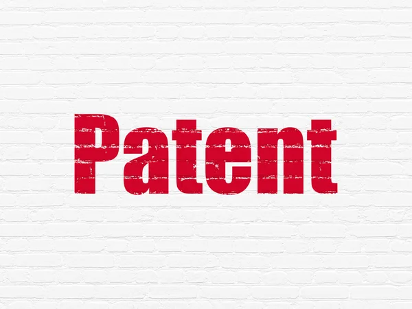 Concepto de ley: Patente sobre fondo de pared —  Fotos de Stock