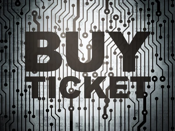Concepto turístico: placa de circuito con Buy Ticket —  Fotos de Stock