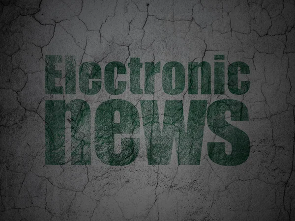 News concept: Electronic News on grunge wall background — Stock Photo, Image