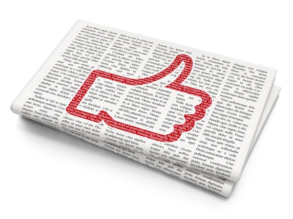 Social media concept: Thumb Up on Newspaper background — 스톡 사진