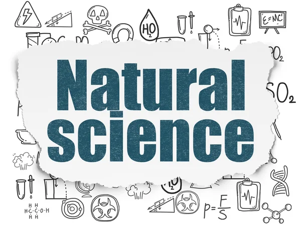 Science-concept: natuurwetenschappen op gescheurd papier achtergrond — Stockfoto