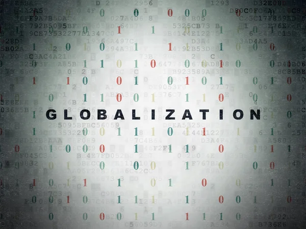 Concept de finance : Mondialisation sur papier numérique — Photo