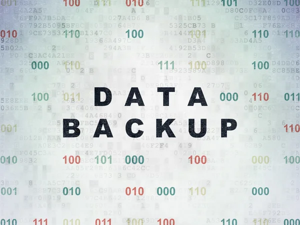 Conceito de dados: Backup de dados em plano de fundo de papel de dados digitais — Fotografia de Stock