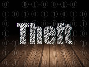 Gizlilik kavramı: grunge karanlık odada hırsızlık