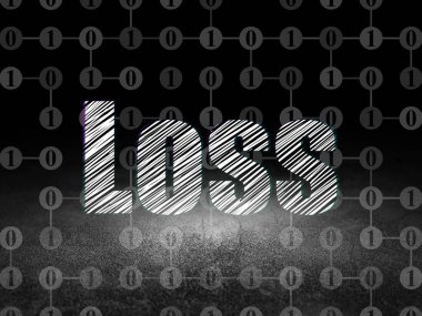 İş kavramı: grunge karanlık odada kaybı