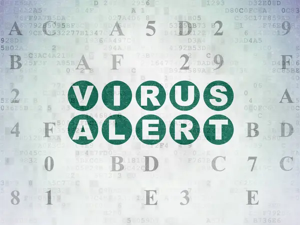 Bezpečnostní koncepce: výstraha viru na digitální Data papírové pozadí — Stock fotografie