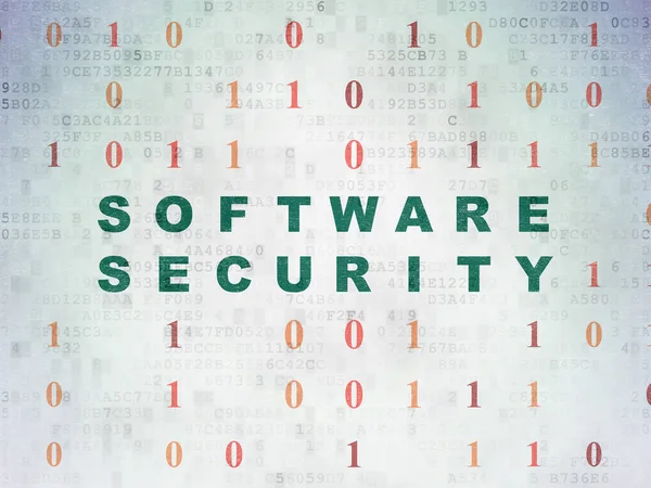 Conceito de privacidade: Segurança de software em fundo de papel de dados digitais — Fotografia de Stock
