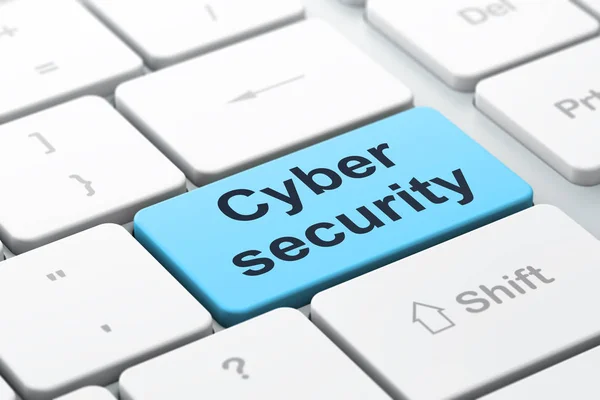 Safety concept: Cyber Security on computer keyboard background — Stock Photo, Image