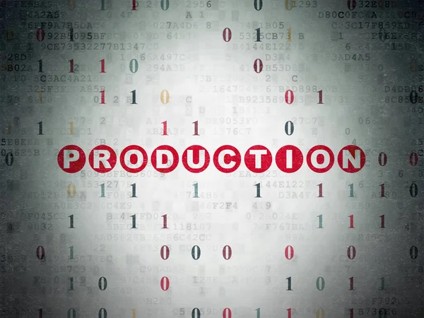 Geschäftskonzept: Produktion auf digitalem Datenpapier Hintergrund — Stockfoto