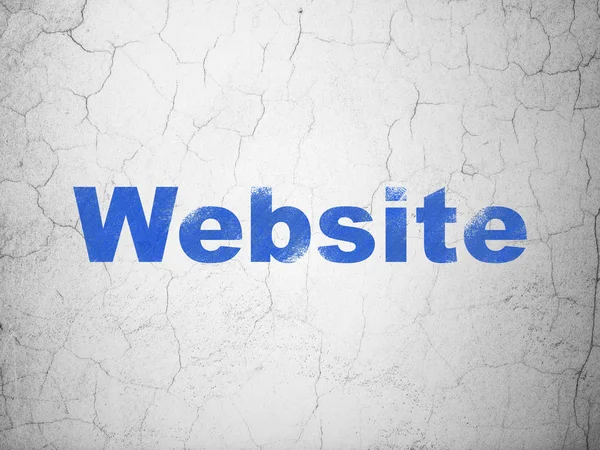 Concepto de desarrollo web: Sitio web en fondo de pared — Foto de Stock