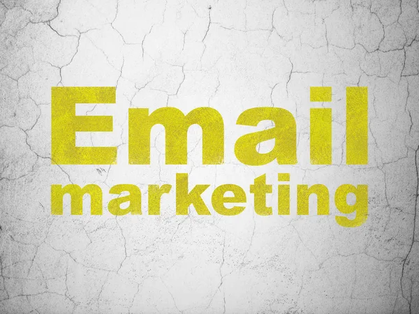 Koncepcja Reklama: Email Marketing na tle ściany — Zdjęcie stockowe