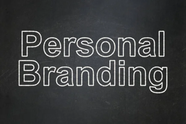 Conceito de publicidade: Personal Branding no fundo do quadro — Fotografia de Stock