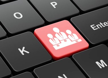 Haber kavramı: bilgisayar klavye arka plan iş takım