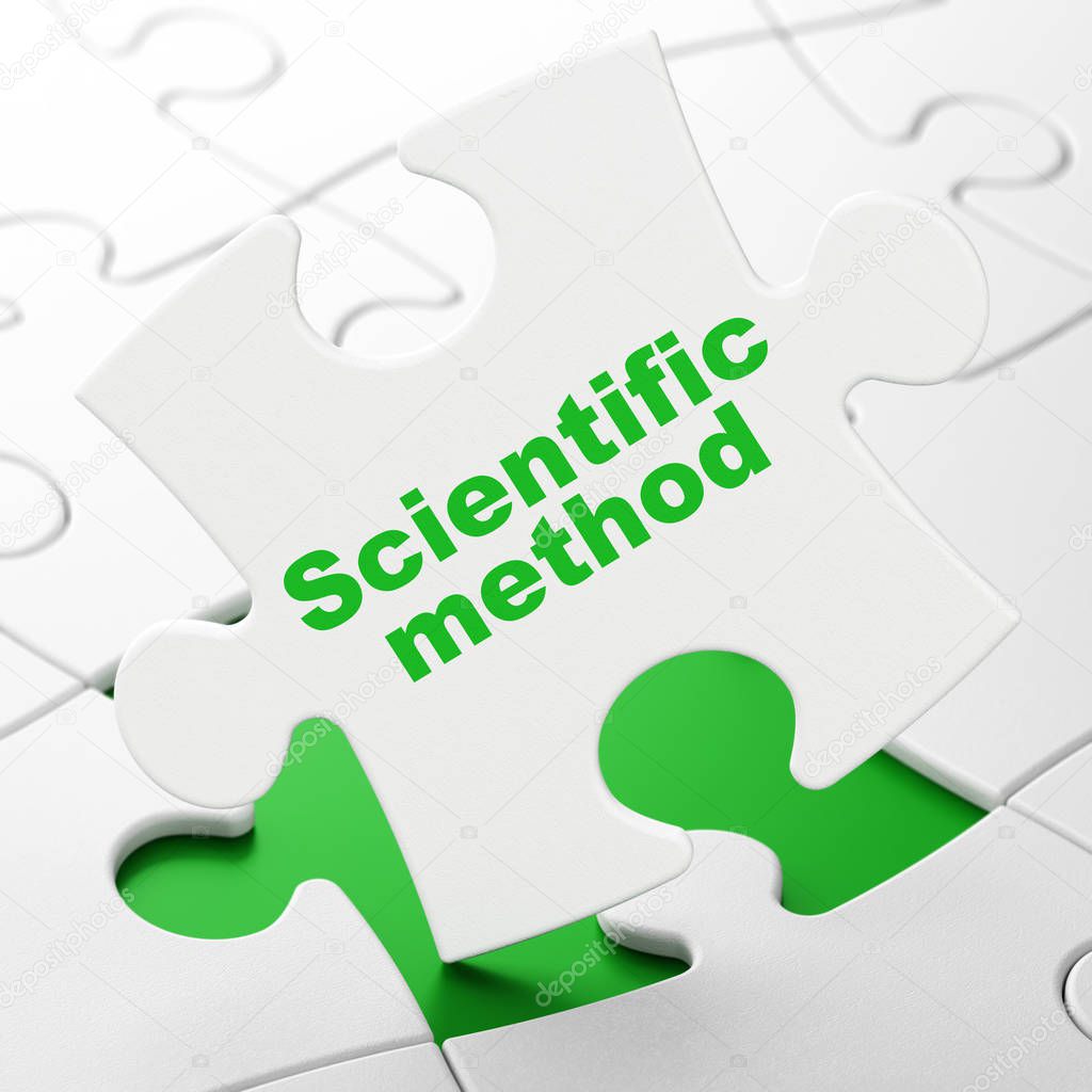 Science concept: Scientific Method on puzzle background