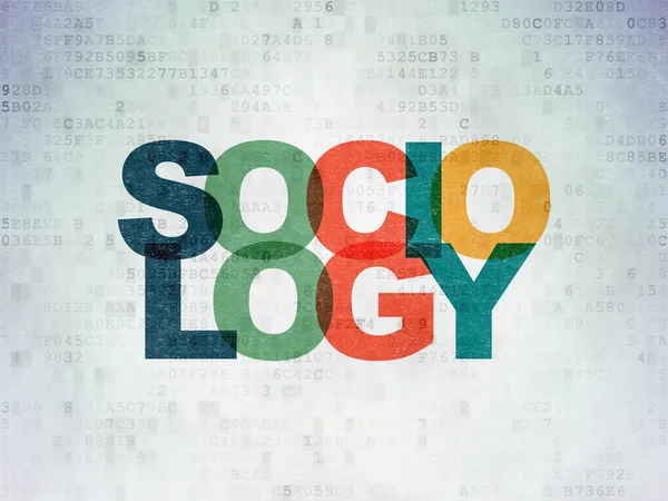 Education concept: Sociology on Digital Data Paper background — Stock Photo, Image