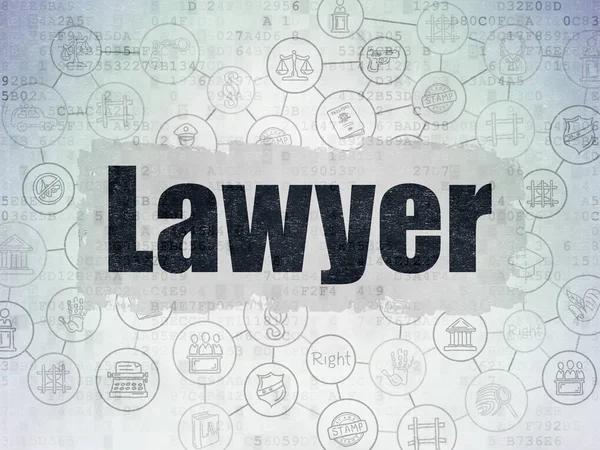 Law concept: Lawyer on Digital Data Paper background — Stock Photo, Image