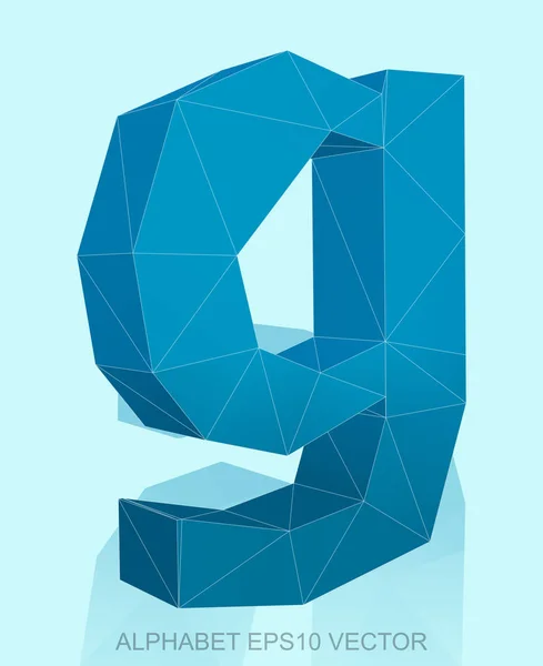 Абстрактный синий 3D-многоугольник G с подсветкой. Вектор EPS 10 . — стоковый вектор