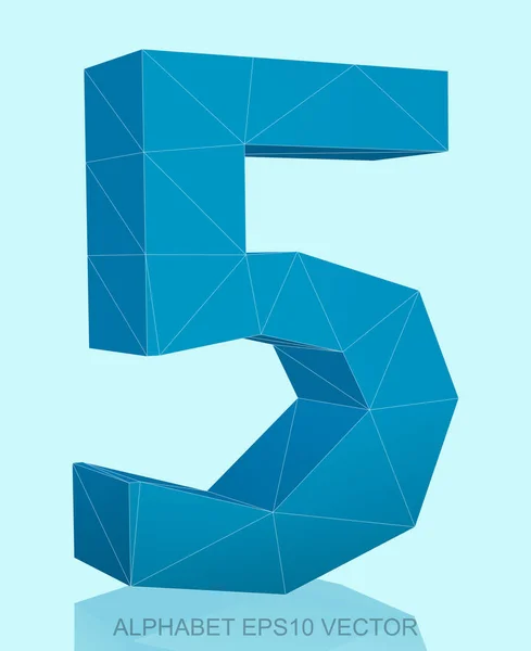 Абстрактний синій 3D багатокутник 5 з відображенням. вектор EPS 10 . — стоковий вектор