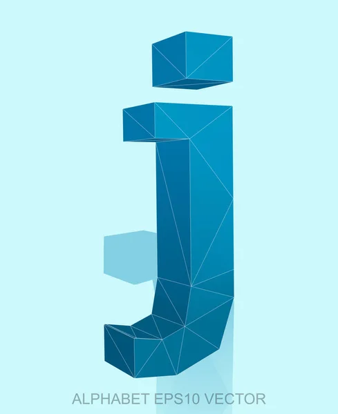 Абстрактный синий 3D-полигональный J с каблуком. Вектор EPS 10 . — стоковый вектор