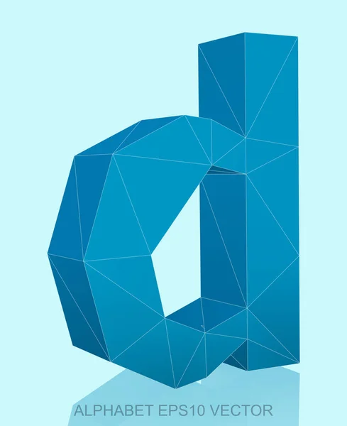 Абстрактная синяя 3D-полигональ D с подсветкой. Вектор EPS 10 . — стоковый вектор