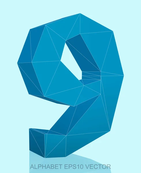 Абстрактный синий 3D-многоугольник 9 с подсветкой. Вектор EPS 10 . — стоковый вектор